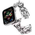Big Denim Chain Metal Watch Band For Apple Watch SE 2023 40mm(Silver)