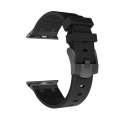 AP Silicone Watch Band For Apple Watch SE 2023 44mm(Black Black)