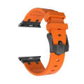 AP Silicone Watch Band For Apple Watch SE 2023 44mm(Black Orange)