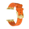 AP Silicone Watch Band For Apple Watch SE 2023 44mm(Gold Orange)