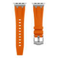 AP Silicone Watch Band For Apple Watch SE 2023 44mm(Silver Orange)