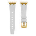 AP Silicone Watch Band For Apple Watch 9 41mm(Gold White)