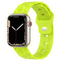Football Texture Silicone Watch Band For Apple Watch SE 2023 40mm(Limes Green)