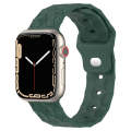 Football Texture Silicone Watch Band For Apple Watch SE 2023 40mm(Pine Green)