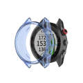 For Garmin Approach S62 Transparent TPU Silicone Watch Case(Transparent Blue)