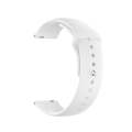 18mm Universal Reverse Buckle Wave Silicone Watch Band, Size:L(White)