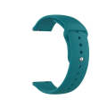 18mm Universal Reverse Buckle Wave Silicone Watch Band, Size:L(Green)