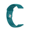 18mm Universal Reverse Buckle Wave Silicone Watch Band, Size:L(Green)