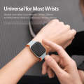 DUX DUCIS Magnetic Silicone Watch Band For Apple Watch SE 2023 44mm(Grey Orange)