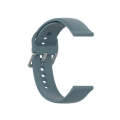 22mm Universal Silver Buckle Silicone Watch Band, Size:S(Blue Grey)