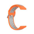 20mm Universal Sports Two Colors Silicone Replacement Strap Watchband(Orange Grey)