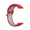 20mm Universal Sports Two Colors Silicone Replacement Strap Watchband(Red Grey)