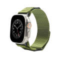 Nylon Two Section Watch Band For Apple Watch Ultra 2 49mm(Dark Green)