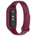 For Xiaomi Mi Band 8 Integrated Silicone Replacement Watch Band(Wine Red)