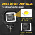 S12 Motorcycle Square Fisheye Lens Spotlight(Black)