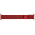 For Apple Watch SE 44mm Milanese Metal Magnetic Watch Band(Red)