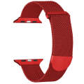 For Apple Watch 2 38mm Milanese Metal Magnetic Watch Band(Red)