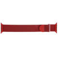 For Apple Watch 2 38mm Milanese Metal Magnetic Watch Band(Red)
