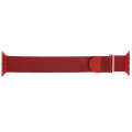 For Apple Watch 9 45mm Milanese Metal Magnetic Watch Band(Red)