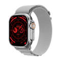 WS-E9 Ultra 2.2 inch IP67 Waterproof Loop Nylon Band Smart Watch, Support Heart Rate / NFC(Silver)