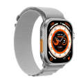 WS-E9 Ultra 2.2 inch IP67 Waterproof Loop Nylon Band Smart Watch, Support Heart Rate / NFC(Silver)