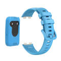 For Huawei Band 8 Silicone Protective Case + Silicone Watch Band Kit(Sky Blue)