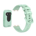For Huawei Band 8 Silicone Protective Case + Silicone Watch Band Kit(Light Green)