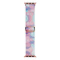 For Apple Watch SE 44mm Painted Pattern Nylon Replacement Watch Band(Water Fluid)