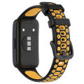 For Huawei Band 8 Two Color Silicone Replacement Watch Band(Black Yellow)