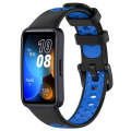 For Huawei Band 8 Two Color Silicone Replacement Watch Band(Black Blue)