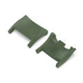 For Xiaomi Mi Band 8 1 Pair  PC Plastic Watch Band Connector(Dark Green)