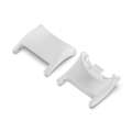 For Xiaomi Mi Band 8 1 Pair  PC Plastic Watch Band Connector(Grey)