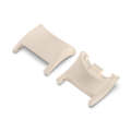 For Xiaomi Mi Band 8 1 Pair  PC Plastic Watch Band Connector(Ivory White)