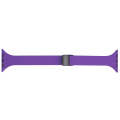 For Apple Watch Series 8 41mm Magnetic Buckle Slim Silicone Watch Band(Dark Purple)