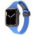 For Apple Watch Series 8 41mm Magnetic Buckle Slim Silicone Watch Band(Royal Blue)