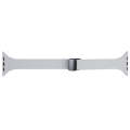 For Apple Watch Series 8 41mm Magnetic Buckle Slim Silicone Watch Band(Light Grey)