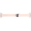 For Apple Watch Series 8 45mm  Magnetic Buckle Slim Silicone Watch Band(Pink)
