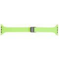For Apple Watch SE 2022 44mm Magnetic Buckle Slim Silicone Watch Band(Green)