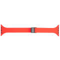 For Apple Watch Series 7 41mm Magnetic Buckle Slim Silicone Watch Band(Red)