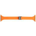 For Apple Watch Series 7 41mm Magnetic Buckle Slim Silicone Watch Band(Orange)