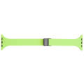 For Apple Watch Series 7 45mm Magnetic Buckle Slim Silicone Watch Band(Green)