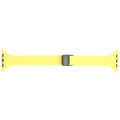 For Apple Watch Series 6 40mm Magnetic Buckle Slim Silicone Watch Band(Light Yellow)