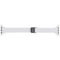 For Apple Watch Series 3 38mm Magnetic Buckle Slim Silicone Watch Band(White)