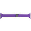 For Apple Watch Series 2 42mm Magnetic Buckle Slim Silicone Watch Band(Dark Purple)