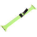 For Apple Watch Series 9 45mm Magnetic Buckle Slim Silicone Watch Band(Green)