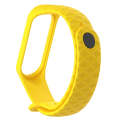 For Xiaomi 3 / 4 Strap Diamond Texture Silicone Watch Band, Belt Length23cm(Yellow)