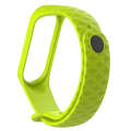 For Xiaomi 3 / 4 Strap Diamond Texture Silicone Watch Band, Belt Length23cm(Lime)