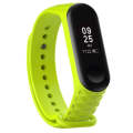 For Xiaomi 3 / 4 Strap Diamond Texture Silicone Watch Band, Belt Length23cm(Lime)