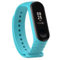 For Xiaomi 3 / 4 Strap Diamond Texture Silicone Watch Band, Belt Length23cm(Teal)