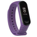 For Xiaomi 3 / 4 Strap Diamond Texture Silicone Watch Band, Belt Length23cm(Purple)